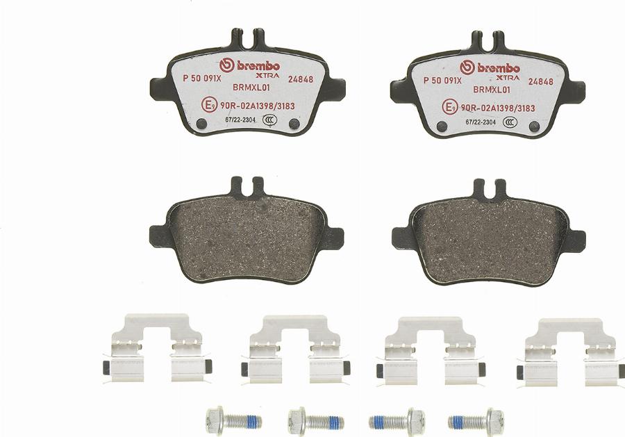 Brembo P 50 091X - Komplet Pločica, disk-kočnica www.molydon.hr