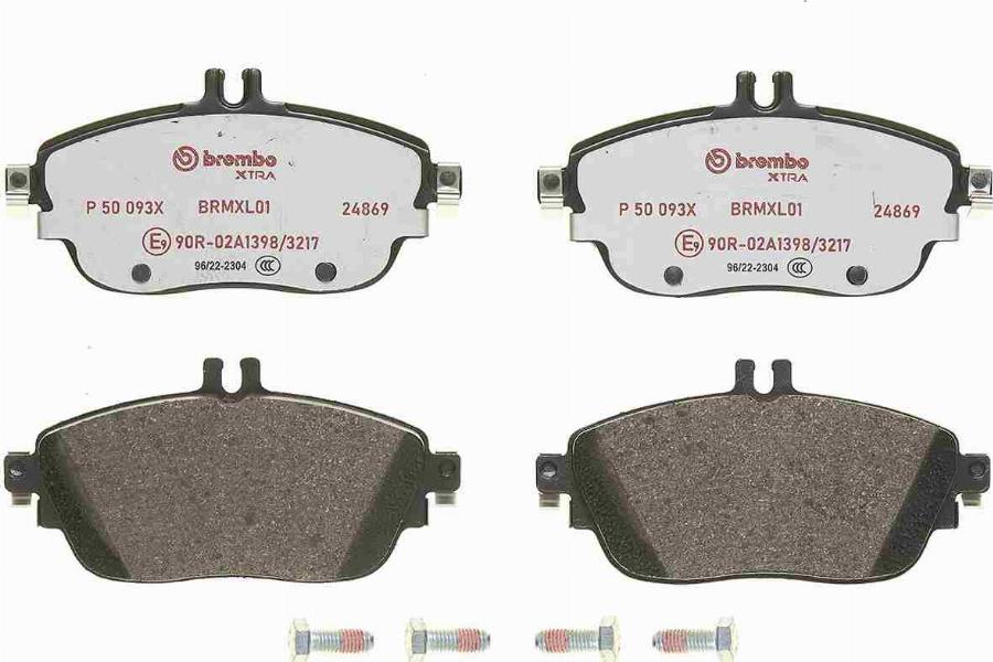 Brembo P 50 093X - Komplet Pločica, disk-kočnica www.molydon.hr
