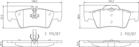 Brembo P50052N - Komplet Pločica, disk-kočnica www.molydon.hr