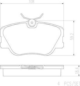 Brembo P50008N - Komplet Pločica, disk-kočnica www.molydon.hr