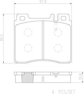 Brembo P50018N - Komplet Pločica, disk-kočnica www.molydon.hr