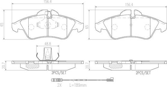 Brembo P50080N - Komplet Pločica, disk-kočnica www.molydon.hr