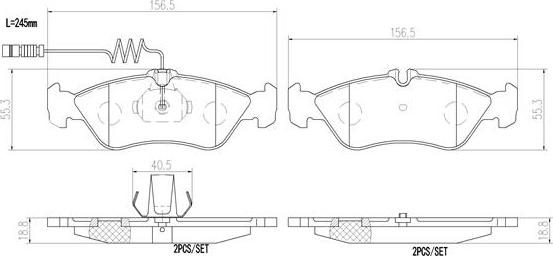 Brembo P50082N - Komplet Pločica, disk-kočnica www.molydon.hr