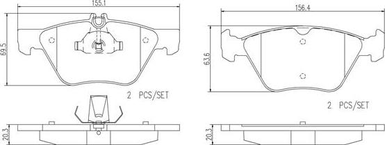 Brembo P50026N - Komplet Pločica, disk-kočnica www.molydon.hr