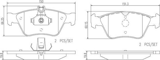 Brembo P50023N - Komplet Pločica, disk-kočnica www.molydon.hr