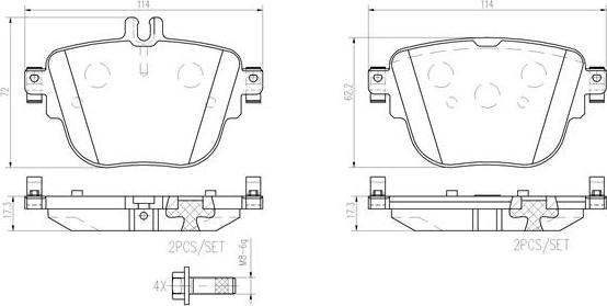 Brembo P50141N - Komplet Pločica, disk-kočnica www.molydon.hr