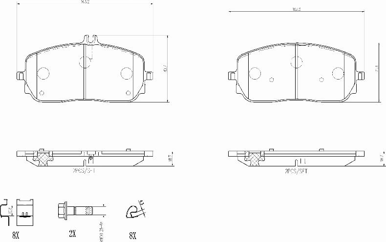 Brembo P50152N - Komplet Pločica, disk-kočnica www.molydon.hr