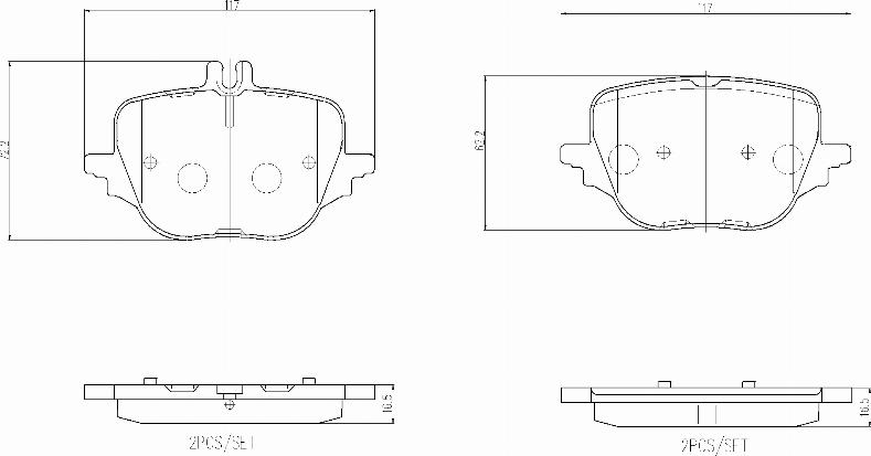 Brembo P50169N - Komplet Pločica, disk-kočnica www.molydon.hr