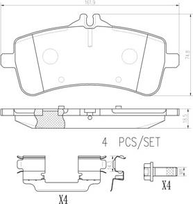 Brembo P50131N - Komplet Pločica, disk-kočnica www.molydon.hr