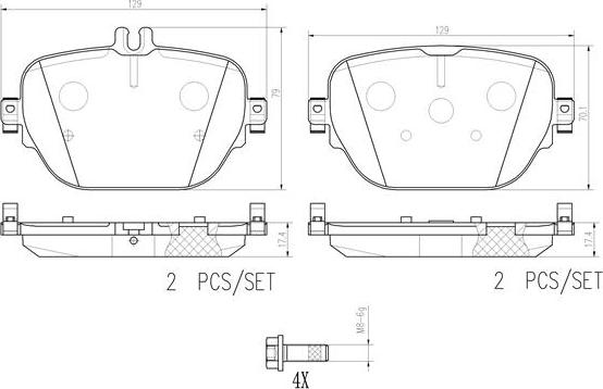 Brembo P50138N - Komplet Pločica, disk-kočnica www.molydon.hr