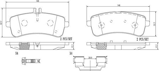 Brembo P50132N - Komplet Pločica, disk-kočnica www.molydon.hr