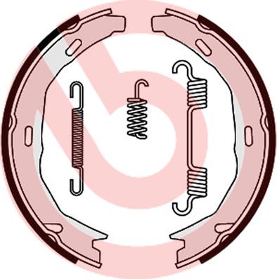 Brembo S 50 522 - Komplet kočionih obloga, rucna kočnica www.molydon.hr