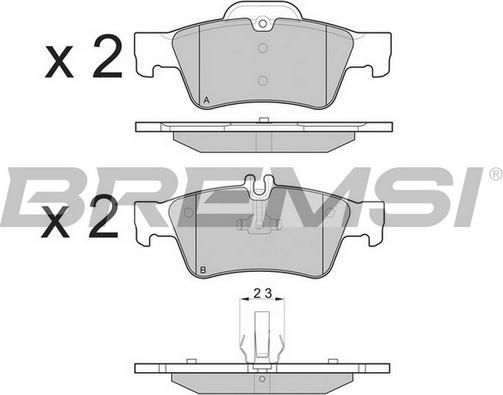Bremsi BP3088CE - Komplet Pločica, disk-kočnica www.molydon.hr