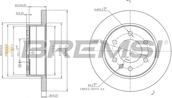 Bremsi CD9030V - Kočioni disk www.molydon.hr