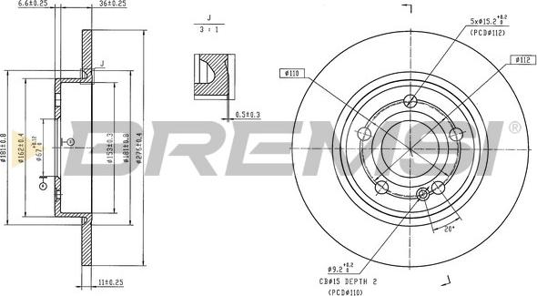 Bremsi CD9024V - Kočioni disk www.molydon.hr