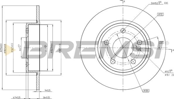 Bremsi CD8335S - Kočioni disk www.molydon.hr