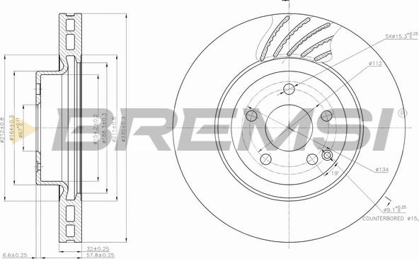 Bremsi CD7595V - Kočioni disk www.molydon.hr