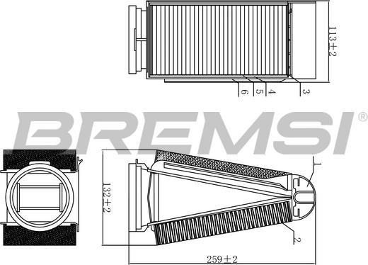 Bremsi FA0589 - Filter za zrak www.molydon.hr