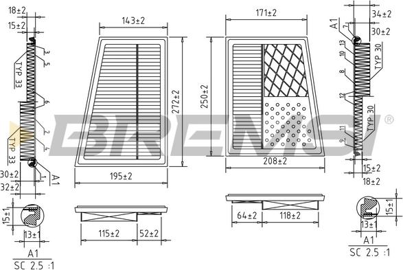 Bremsi FA0536 - Filter za zrak www.molydon.hr