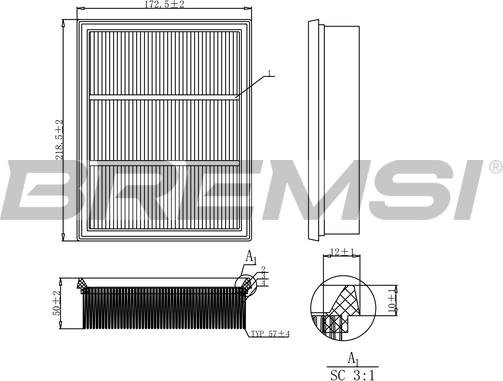 Bremsi FA0527 - Filter za zrak www.molydon.hr