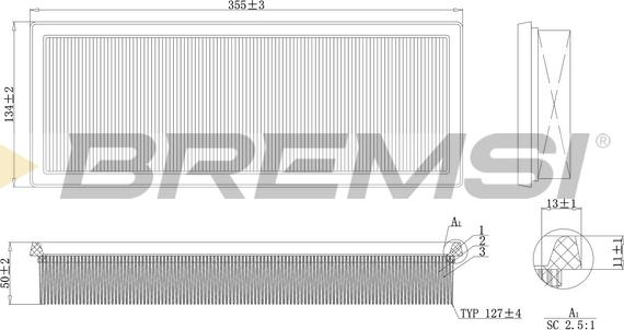 Bremsi FA1639 - Filter za zrak www.molydon.hr