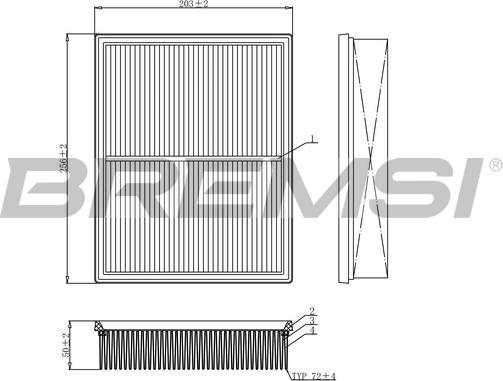 Bremsi FA1081 - Filter za zrak www.molydon.hr