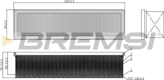 Bremsi FA1083 - Filter za zrak www.molydon.hr