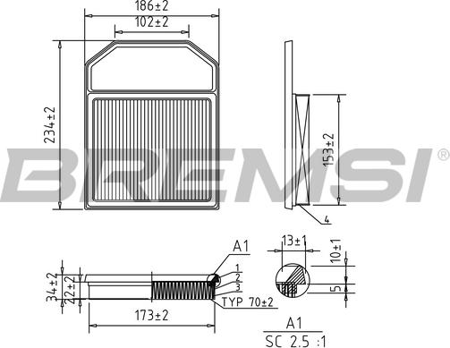 Bremsi FA1120 - Filter za zrak www.molydon.hr