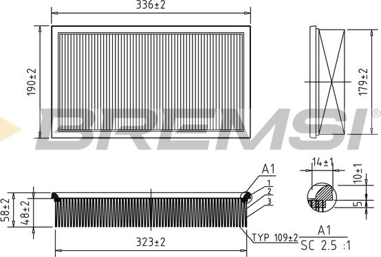 Bremsi FA1370 - Filter za zrak www.molydon.hr