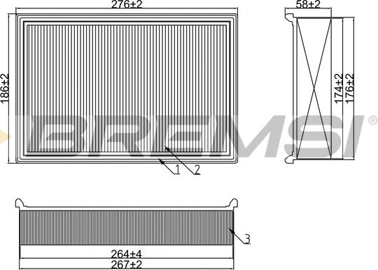 Bremsi FA1241 - Filter za zrak www.molydon.hr
