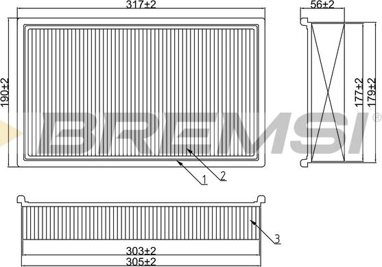 Bremsi FA2042 - Filter za zrak www.molydon.hr