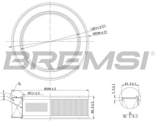 Bremsi FA2072 - Filter za zrak www.molydon.hr