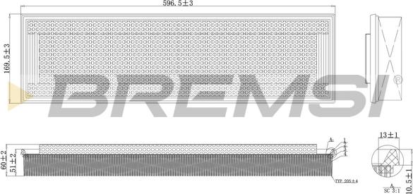Bremsi FA2107 - Filter za zrak www.molydon.hr