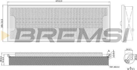 Bremsi FA2127 - Filter za zrak www.molydon.hr