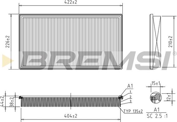 Bremsi FA2392 - Filter za zrak www.molydon.hr