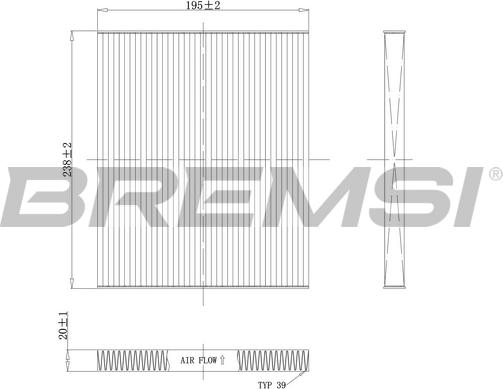 Bremsi FC0451 - Filter kabine www.molydon.hr