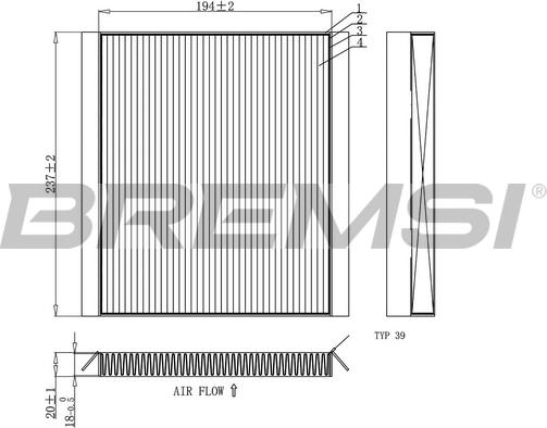 Bremsi FC0453 - Filter kabine www.molydon.hr