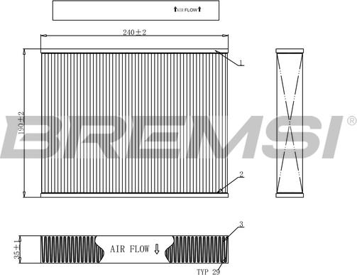 Bremsi FC0092C - Filter kabine www.molydon.hr