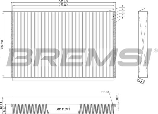 Bremsi FC0857C - Filter kabine www.molydon.hr