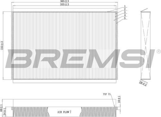 Bremsi FC0857 - Filter kabine www.molydon.hr