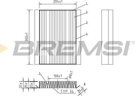 Bremsi FC0876 - Filter kabine www.molydon.hr
