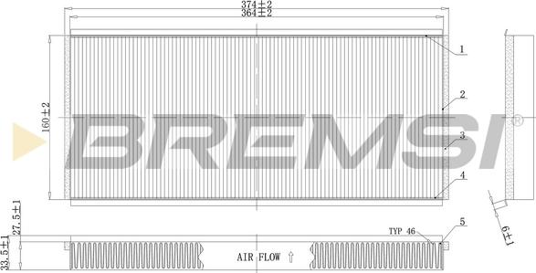 Bremsi FC1335C - Filter kabine www.molydon.hr