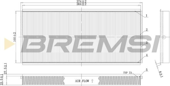 Bremsi FC1335 - Filter kabine www.molydon.hr
