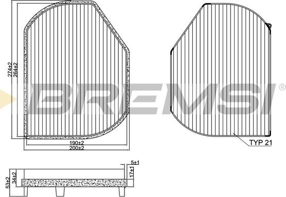 Bremsi FC1331C - Filter kabine www.molydon.hr