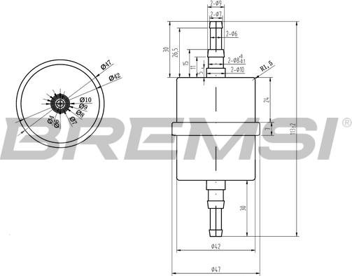 Bremsi FE0035 - Filter za gorivo www.molydon.hr