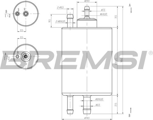 Bremsi FE0847 - Filter za gorivo www.molydon.hr
