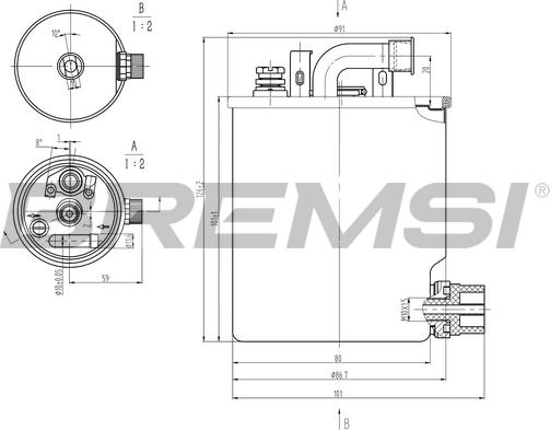 Bremsi FE0836 - Filter za gorivo www.molydon.hr