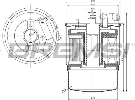 Bremsi FE0346 - Filter za gorivo www.molydon.hr