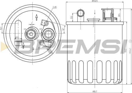Bremsi FE0368 - Filter za gorivo www.molydon.hr