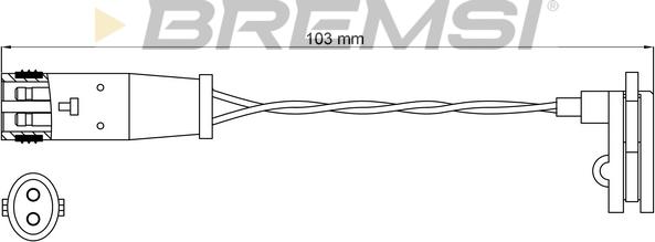 Bremsi WI0631 - Signalni kontakt, trosenje kočione plocice www.molydon.hr